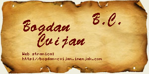 Bogdan Cvijan vizit kartica